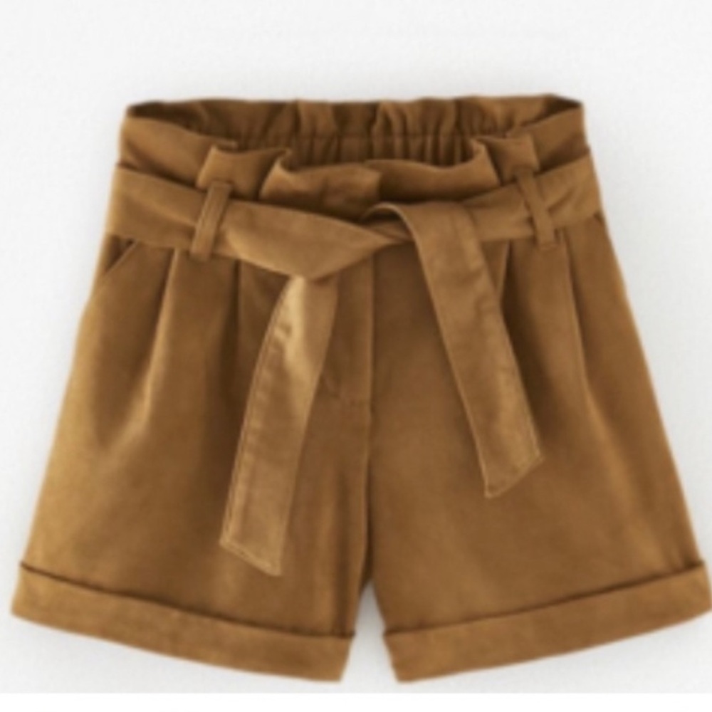 Zara Kids High Waist Tan Shorts
